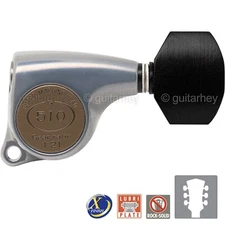 NEW Gotoh SGL510Z-EN07 Tuning Keys Set 1:21 Ratio 3x3 - ANTIQUE X-FINISH CHROME