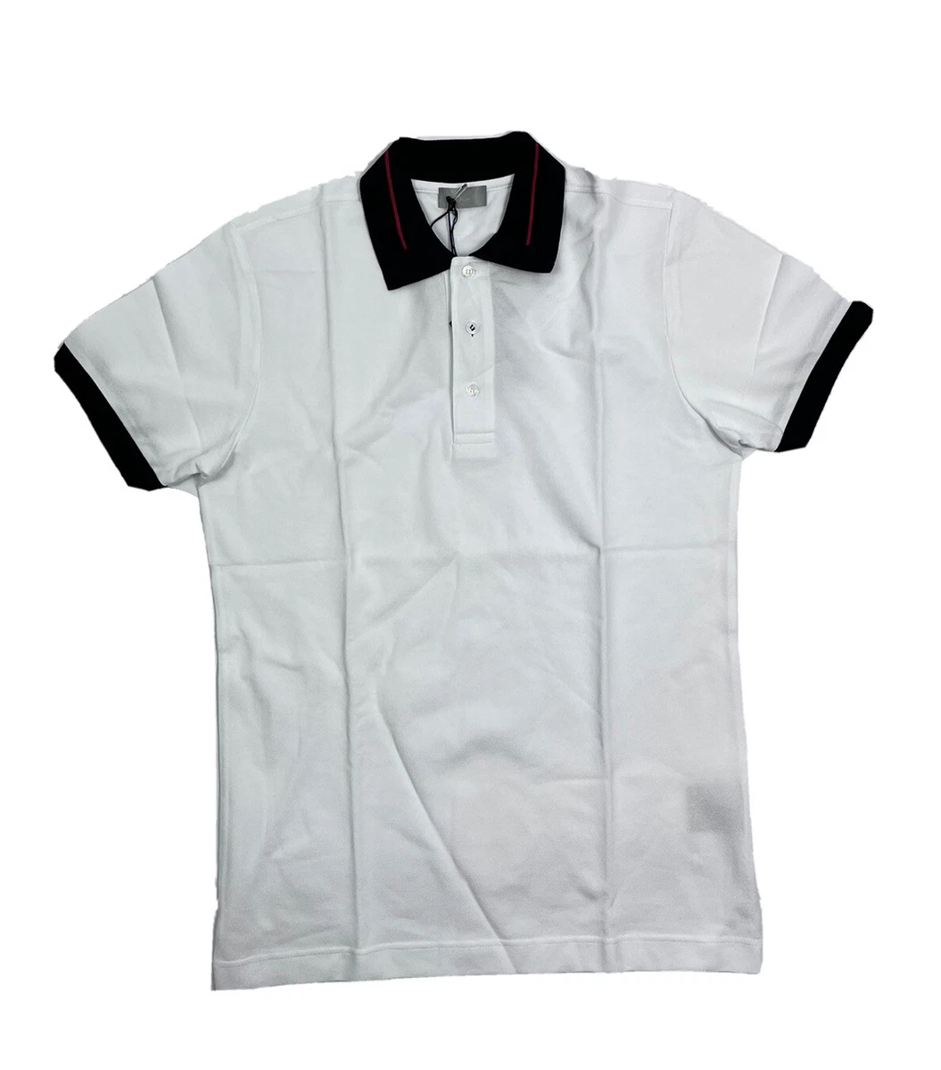 White t shirt cheap with black collar