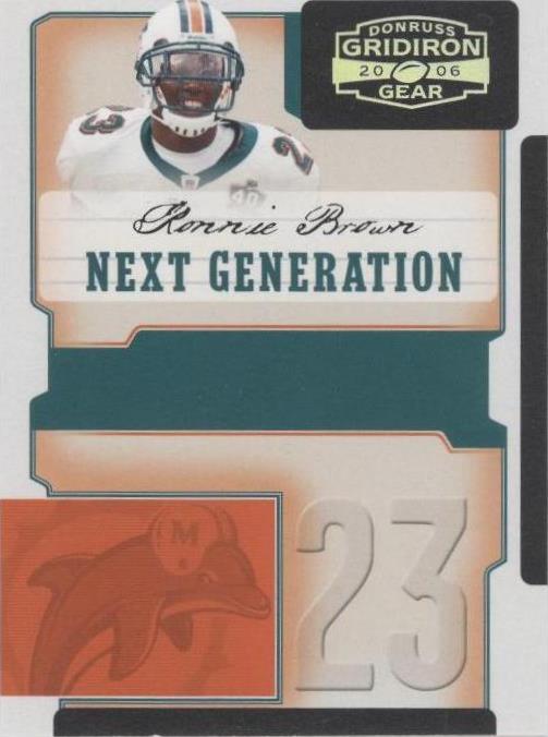 2006 Donruss Gridiron Gear Ronnie Brown #NG-21 - 1 of 2