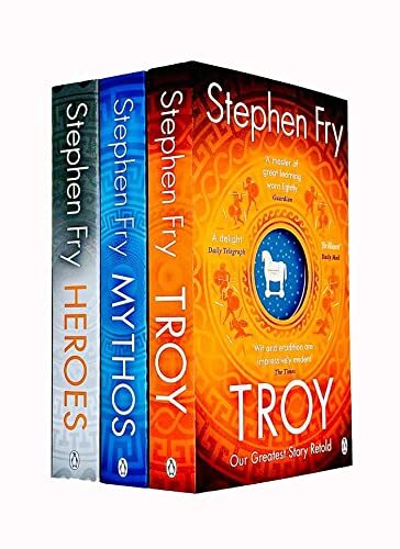 Stephen Fry Greek Myths Series Collection 3 Books Set (Troy, Heroes, Mythos) PB