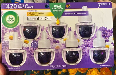 Air Wick Essential Oil Scented Oil Refill - LAVENDER & CHAMOMILE = 7 refills