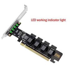 PCIE4.0 U2 Expansion Card,PCIe X16 to 4 NVME U.2 SSD SFF-8643 Pcie Split Card