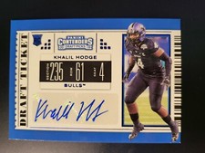2019 Contenders Draft Khalil Hodge AUTOGRAPH AUTO COLLEGE TICKET BLUE card #256