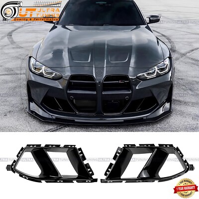 For BMW G80 G82 M3 M4 2021-2024 Front Bumper Air Duct Replacement - Gloss Black