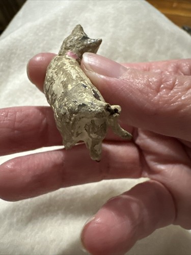 Antique German Composition CAT Rare Kitty Cat 1:12 Dollhouse Miniature Metal - Picture 5 of 14