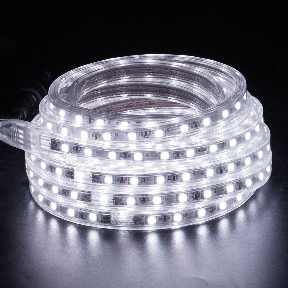 20-50FT LED Strip Rope Light Waterproof Multi-color Changing 5050 RGB w ...