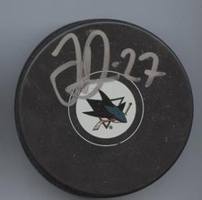 JOONAS DONSKOI SIGNED SAN JOSE SHARKS HOCKEY PUCK w/ COA
