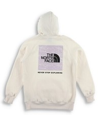 North Face Womens Large Medium Ground Wheat Printed Purple Novelty Hoodie TNF-27