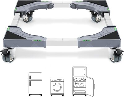 W B D WEIBIDA Appliance Dolly Cart with 4 Locking Twin Wheels Mini Fridge Stand