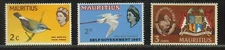 Mauritius Set of 3 Bird Stamps 1967-68 Mint One Hinged Fast Free US Shipping