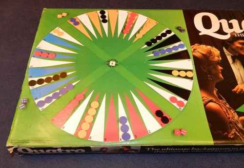 Quatro Circular Backgammon board game 1982 - 100% complete-large board edition - Picture 2 of 12