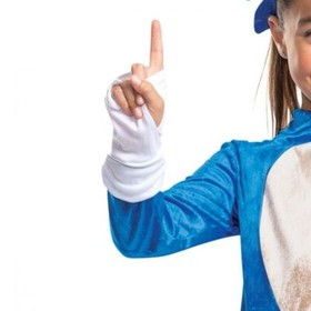 Child Sonic Hedgehog Blue Velvet Dress Leggings Girls Halloween Costume S-XL