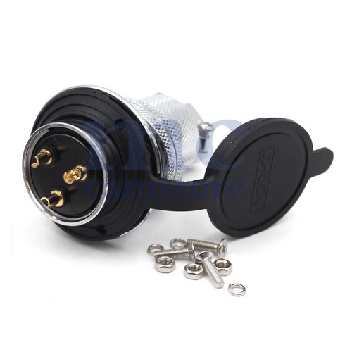 GX30 3 Pin Aviation Plug + Socket Cable Connector- Bulkhead Male / Female - Picture 9 of 9