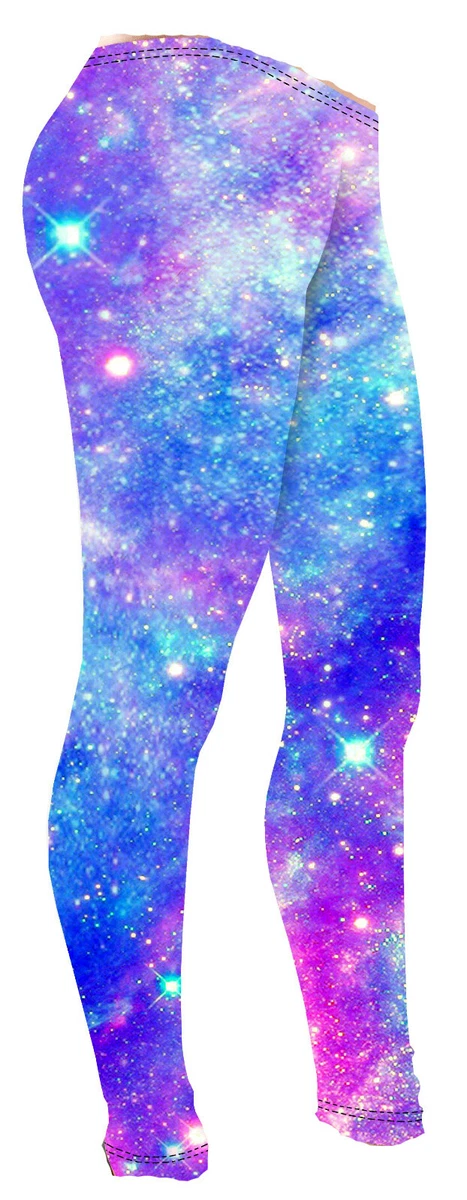 Kids / Girls Cute Multi Galaxy Space Stars Print Leggings Size 5