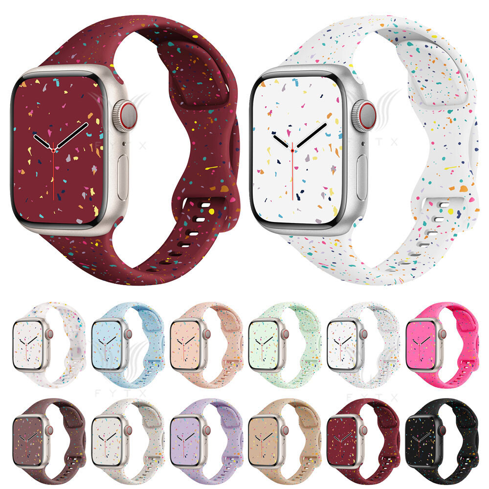 Slim Colour Dot Silicone Strap Wrist band For Apple Watch Series