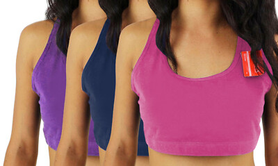 Women's Premium Athletic Gym Sport Workout Fitness Bra Stretch Crop Top - S801