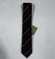 $125 New ALTEA Milano Men's One Size Casual Stiped 100% Silk Neck Tie