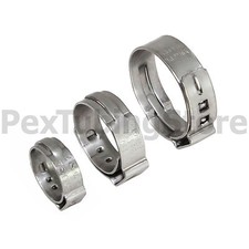 (100) 3/8" PEX Stainless Steel Cinch Clamps SSC by Oetiker Made in USA, NSF/ASTM