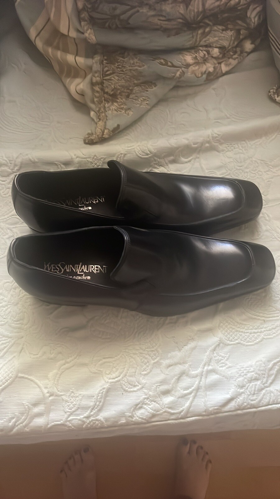 SAINT LAURENT mocassini eleganti uomo ysl nero tg 39 5