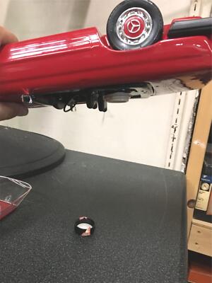 Vtg 1974 EMPTY Jim Beam Red Mercedes Decanter 450 SL Straight