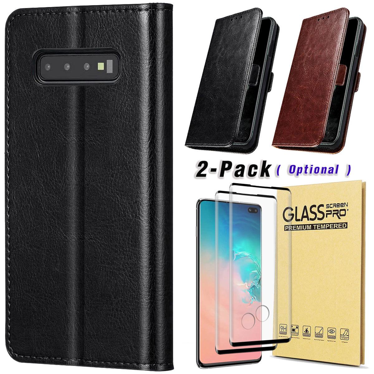 Leather Flip Cover Samsung S10 Leather Phone Case CaseMe 2-in-1