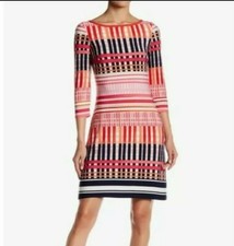 Eliza J Printed Multicolored Shift Dress Size 2