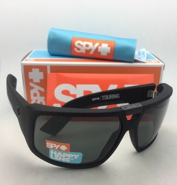 Spy Touring Sunglasses Matte Black Grey Polarized Lenses Tobk2n for