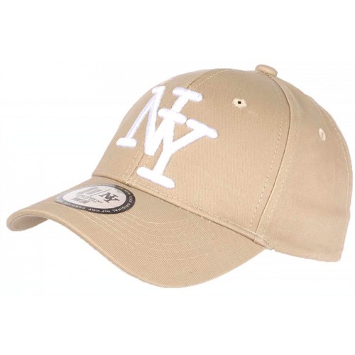 Casquette Baseball NY Marron Clair Et Blanc - Taille Unique - Marque Hip Hop Honour - Neuf Avec étiquettes