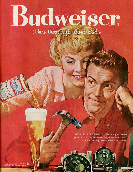 バドワイザー ポスター 額縁 Budweiser Beer ad 1934 1934 Budweiser Beer Ad ~ In Demand the World Over, Vintage