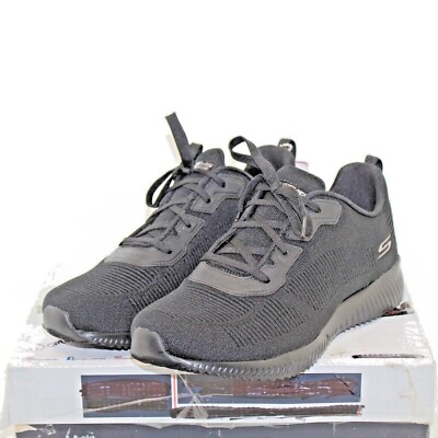 BOBS SPORT SKECHERS women athletic sneaker shoe sizes 9W & 10M black fabric NEW