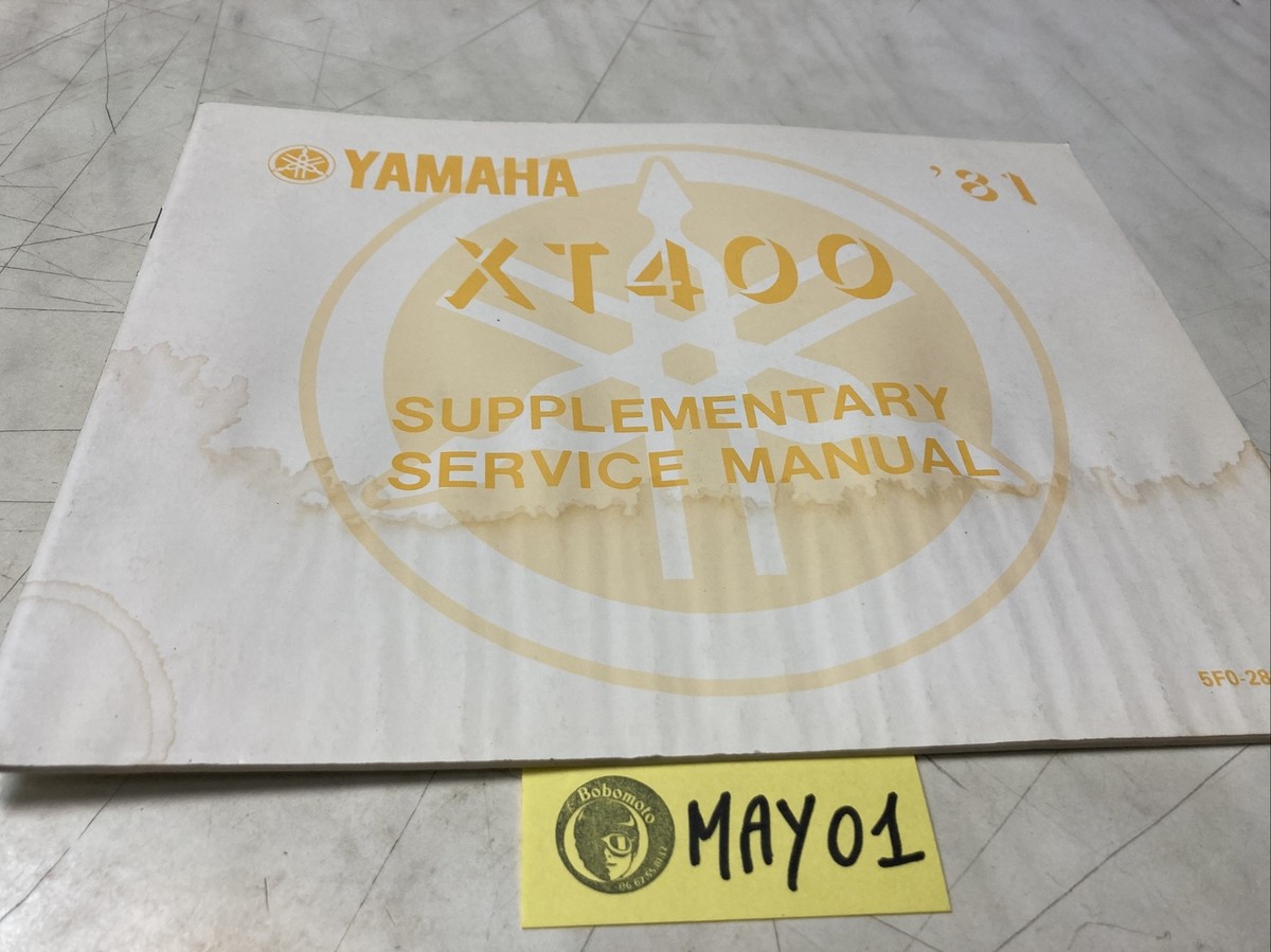 Yamaha XT400 1984 400 XT 5F0 Supplement Manual Review Technic 