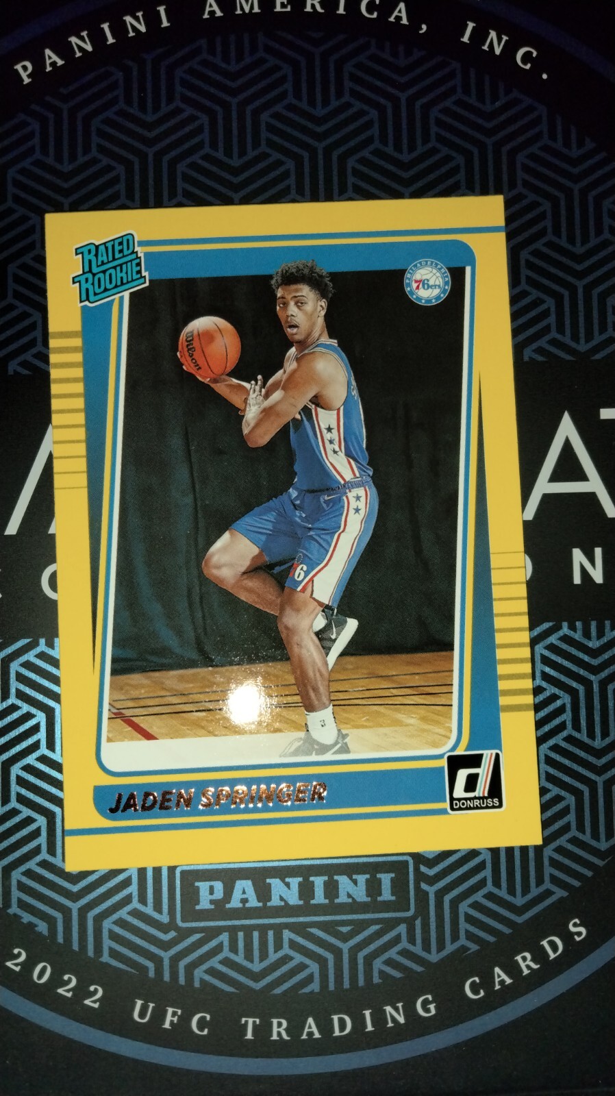2021-2022 Donruss NBA Jaden Springer rated rookie Yellow Flood RC