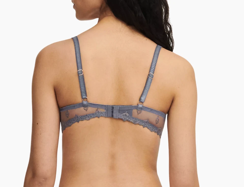 Sutiã Chantelle C2605 Champs Elysees renda sem forro 32C cinza ardósia US$ 125 - Imagem 2 de 3