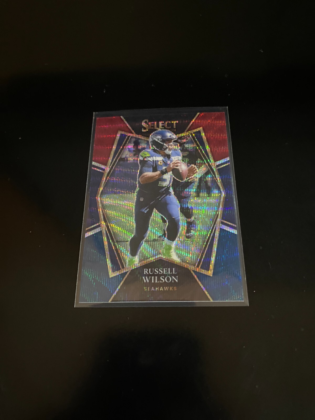 Russell Wilson 2021 Select Premier Level Tri-Color Prizm /199 Broncos 130 PWE