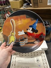 Mickey Makes Magic walt disney fantasia plate #7587A
