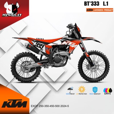Hochglanz Grafik Kit für KTM EXCF 250-350-450-500 2024-5