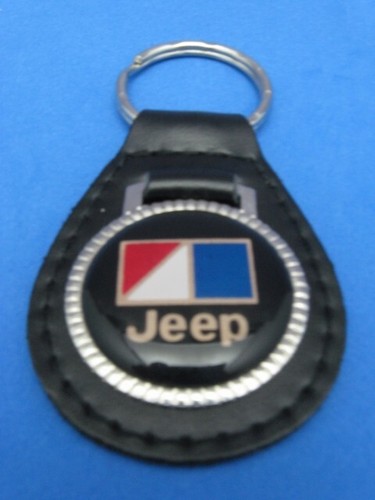 Jeep Keychain Jeep In Red Black Real Black Carbon Fiber With Leather Strap Large Tear Drop Key Chain Jeep Keychains