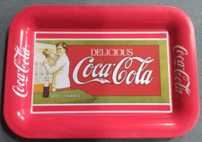 1989 Coca Cola mini tray "A 1907 advertisement sign used only on trolley cars"