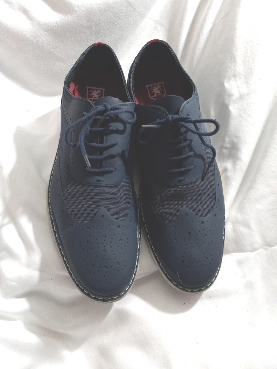 NWT Stacy Adams Navy Blue Wingtip Derby Sneakers Stacy Adams Synchro Leather Oxford Dress Sneakers, Navy  main image 3