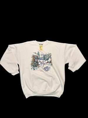 Vintage NOS Northern Reflections Sweatshirt Crewneck 90s Graphic Size XL NWT