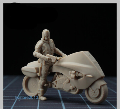 1/43 Judge Dredd Motorcycle Scene Props Miniature Figures For Cars Vehicles Toys