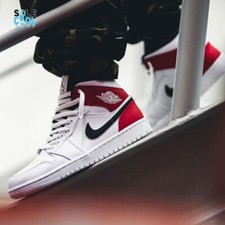 Nike Air Jordan 1 AJ1 Retro Mid Chicago Bulls Gimnasio Rojo Blanco Negro 554724-116