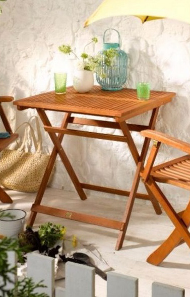Linus Gartentisch Klapptisch Bistrotisch Balkontisch Holztisch Tisch Neu 70X70Cm-image
