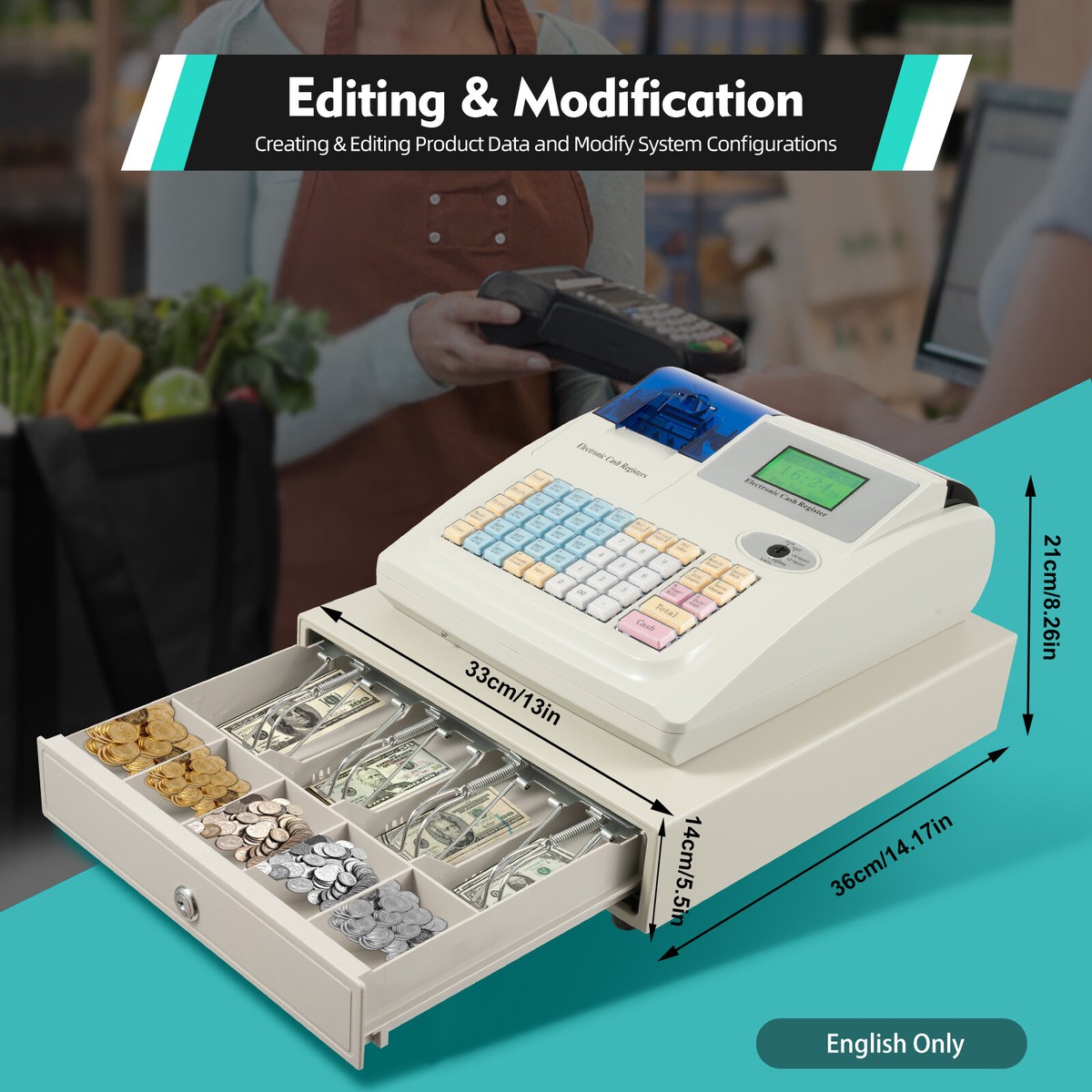 Electronic Cash Register レジスター Amazon.com: 48 Keys Cash Register,240V Electronic Cash Register