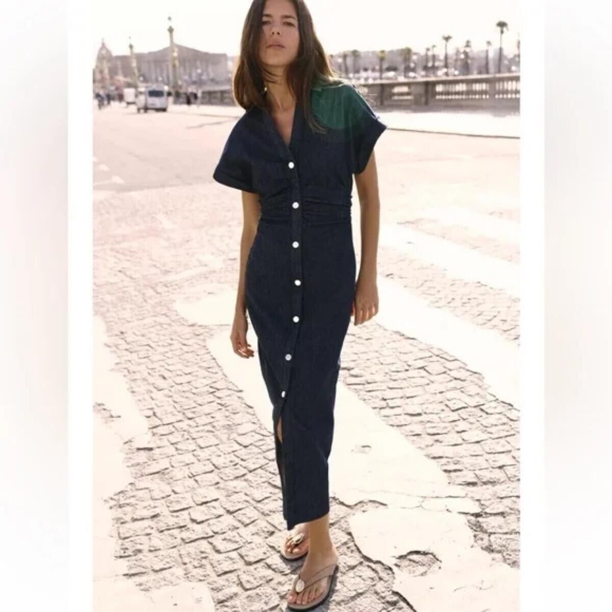 ワンピース DENIM MIDI DRESS DENIM MIDI DRESS ZW COLLECTION - Blue | ZARA United States