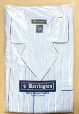 Vintage Barrington Men's 100 Cotton Flannel Pajama Set Size Medium Blue NEW