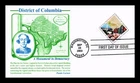 US COVER DISTRICT OF COLUMBIA FIRST DAY ISSUE PANDA THERMOGRAPHED CACHET