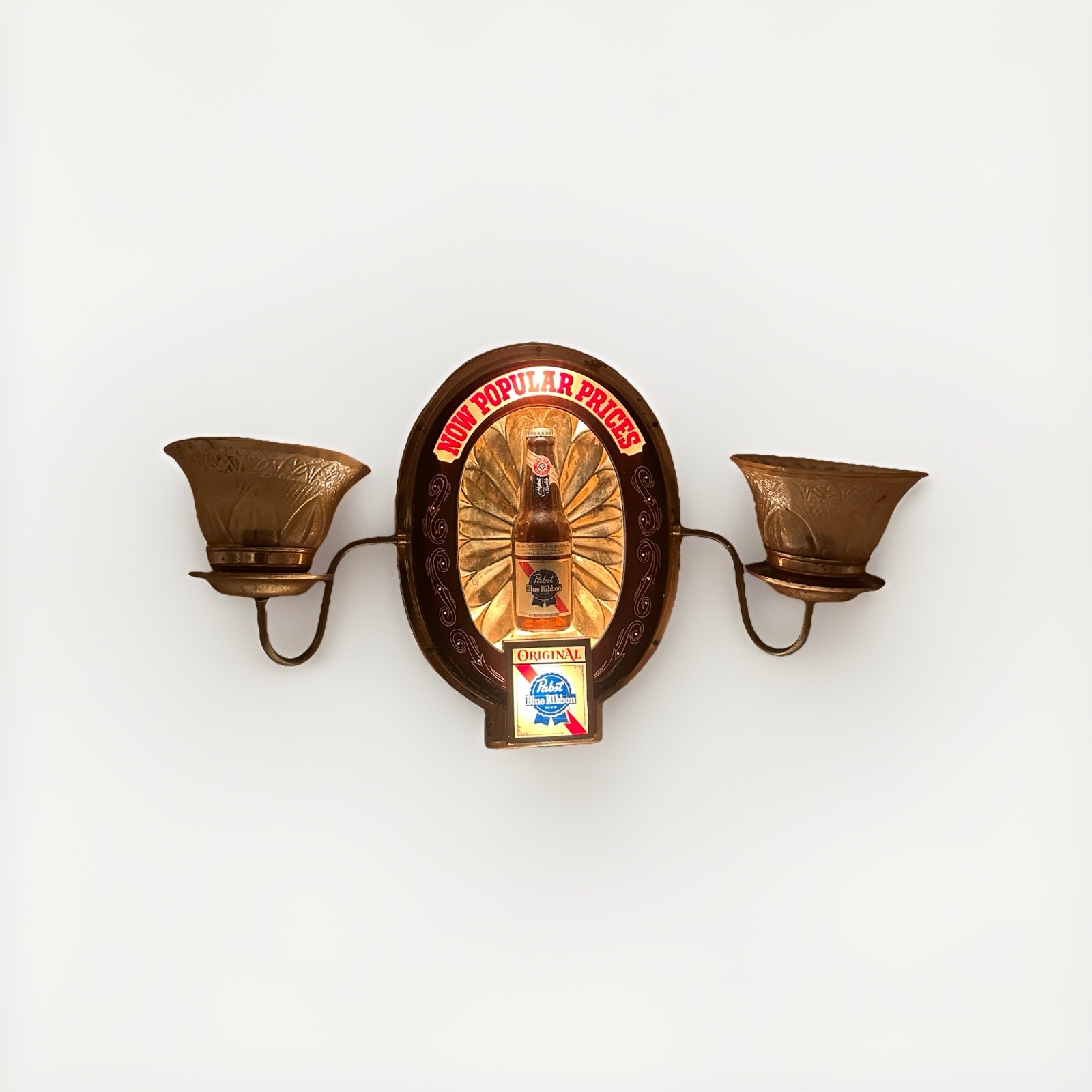 Vintage Pabst Blue Ribbon Beer 3 Lights Beer Sign