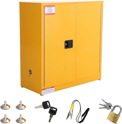 30 Gal Flammable Safety Cabinet Galvanized Steel Storage Cabinet 43''x 18''x 44''