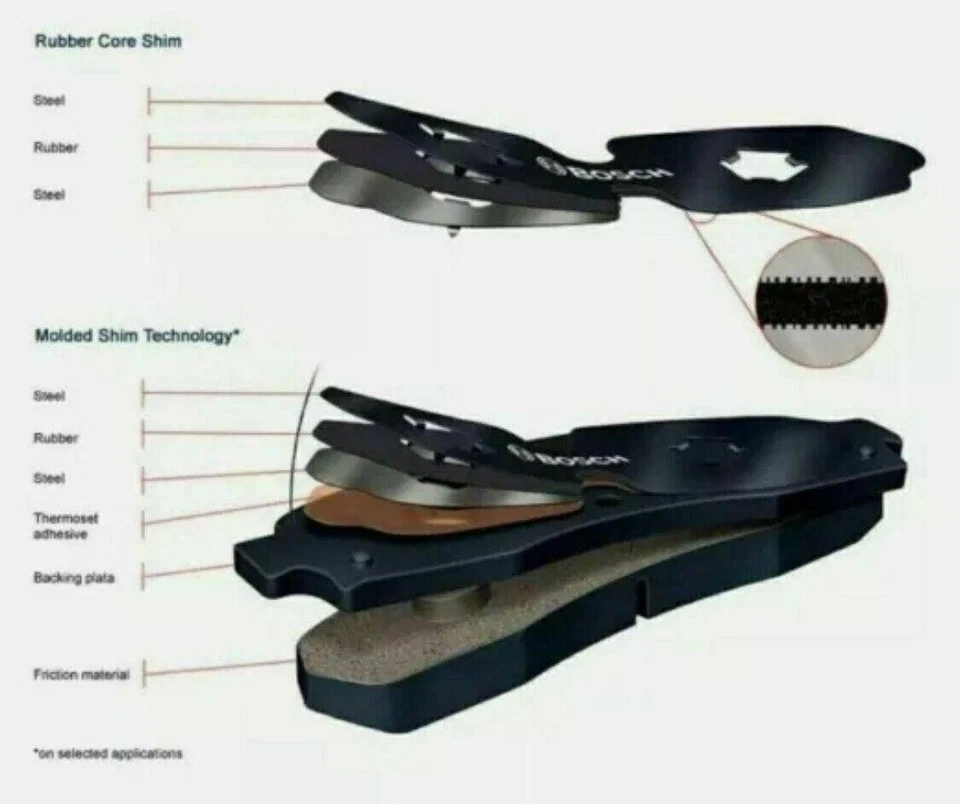 Bosch Ceramic Quiet Cast Premium Disc Brake Pads BC325 4pcs Set Toyota & Lexus - Image 3 of 4